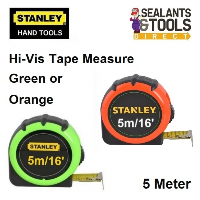 Stanley Hi Vis 5 Meter Tape Measure Green or Orange - Dont Mind