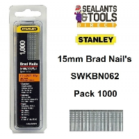 Stanley Brad Nailer Nails 15mm 18g SWKBN062 1000pk