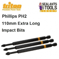 Triton PH2 Impact Driver Phillips Screwdriver 110mm Long Bits 868949