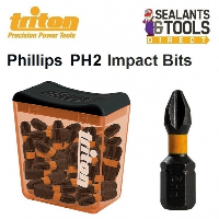 Triton PH2 Impact Driver Phillips Screwdriver 25mm Bits 25pk 652975