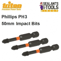 Triton PH3 Impact Driver Phillips Screwdriver 50mm Bits 826382