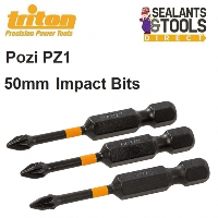 Triton PZ1 Impact Driver Pozi Screwdriver 50mm Bits 471615