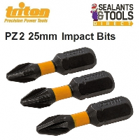 Triton PZ2 Impact Driver Pozi Screwdriver 25mm Bits 286732