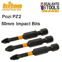 Triton PZ2 Impact Driver Pozi Screwdriver 50mm Bits 740013