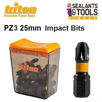 Triton PZ3 Impact Driver Pozi Screwdriver 25mm Bits 25pk 695211