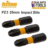 Triton PZ3 Impact Driver Pozi Screwdriver 25mm Bits 810459