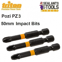 Triton PZ3 Impact Driver Pozi Screwdriver 50mm Bits 892852
