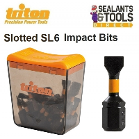Triton SL6 Impact Driver Slotted Screwdriver 25mm Bits 25pk 938996