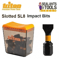 Triton SL8 Impact Driver Slotted Screwdriver 25mm Bits 25pk 830232