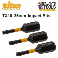 Triton TX10 Impact Driver Torx T10 Screwdriver 25mm Bits 619711