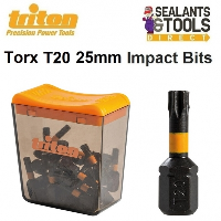 Triton TX20 Impact Driver Torx T20 Screwdriver 25mm Bits 25pk 638088