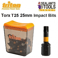 Triton TX25 Impact Driver Torx T25 Screwdriver 25mm Bits 25pk 516982