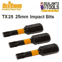 Triton TX25 Impact Driver Torx T25 Screwdriver 25mm Bits 412578