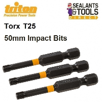 Triton TX25 Impact Driver Torx T25 Screwdriver 50mm Bits 749199