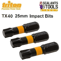 Triton TX40 Impact Driver Torx T40 Screwdriver 25mm Bits 628957
