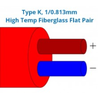Type K Pvc Insulated Flat Pair Fibreglass High Temperature Thermocouple Cable Wire Bs