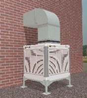 AD-07-VS-100-008 5600m3/hr evaporative cooler with with painted louvers