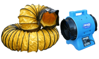 Minivayor VAF-200 (110V) & duct 1350 m3/hr ventilation fan 110v c/w 7.5m 203mm &#216; flex duct