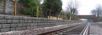 Rail Line Modular Concrete Walling