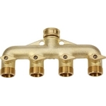 Brass 3/4" 4 Way Tap Manifold With Valves
