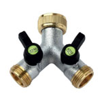 Brass 3/4" 2 Way Tap Manifold with Valves
