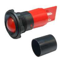 M22 LED Panel Mount Indicators with round lens - with protection tube