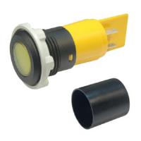 M22 LED Panel Mount Indicators with flat lens - with protection tube