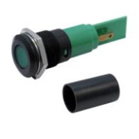 M16 LED Panel Mount Indicators with flat lens - with protection tube