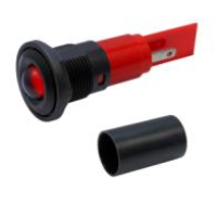 M16 LED Panel Mount Indicators with round lens - with protection tube