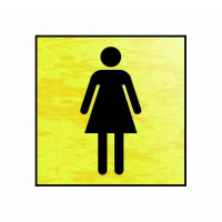 Spectrum Sign 2002; Ladies Graphic Symbol; 120 x 122mm Self Adhesive Brushed Gold (BG)