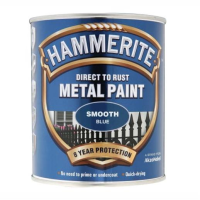 Hammerite Direct To Rust Smooth Finish; Blue (BL); 750ml