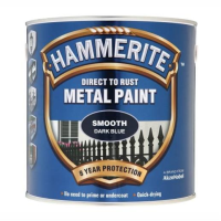 Hammerite Direct To Rust Smooth Finish; Dark Blue (DBL); 2 1/2 Litre