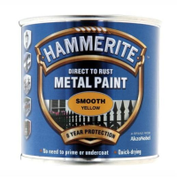 Hammerite Direct To Rust Smooth Finish; Yellow (YEL)