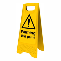 Spectrum 4701 Heavy Duty A-Board; "Warning Wet paint"; Yellow (YEL); 610 x 300mm