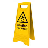 Spectrum 4706 Heavy Duty A-Board; "Caution Trip Hazard"; Yellow (YEL); 610 x 300mm