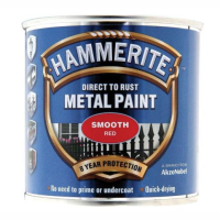 Hammerite Direct To Rust Smooth Finish; Red (RD)