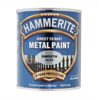 Hammerite Direct To Rust Smooth Finish; Silver (SIL)