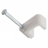 Cable Clips; Flat; White (WH)