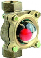 Bronze Sight Glass/Flow Indicator with Ball