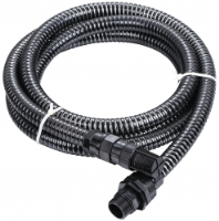 PVC Black Corrugated Discharge Hoose c/w Connector & Check Valve - 7 Mtr