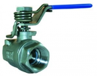 St/St Two Piece Spring Close Lever Ball Valve