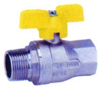 T Handle Ball Valve WRAS/Gas Approved M/F