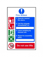 Safety Sign - Fire Action Procedure
