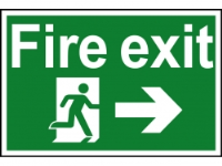 Safety Sign - Fire Exit Running Man Arrow Right