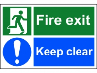 Safety Sign - Fire Exit Keep Clear