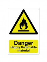 Safety Sign - Danger Flammable Material