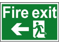 Safety Sign - Fire Exit Running Man Arrow Left