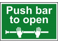 Safety Sign - Push Bar to Open