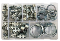 Zinc Plated Worm Drive Hose Clamp Selection (Avg 55 Pieces)