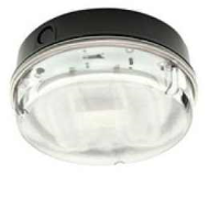 IP65 28w 2D High Frequency Round Polycarbonate Bulkhead Light In Black/Prismatic